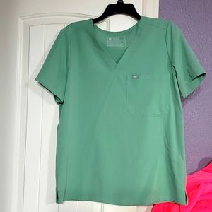 Figs jade scrub top